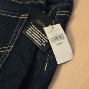 GAP Women's Dark Blue Skinny Jeans with Contrast Stitching